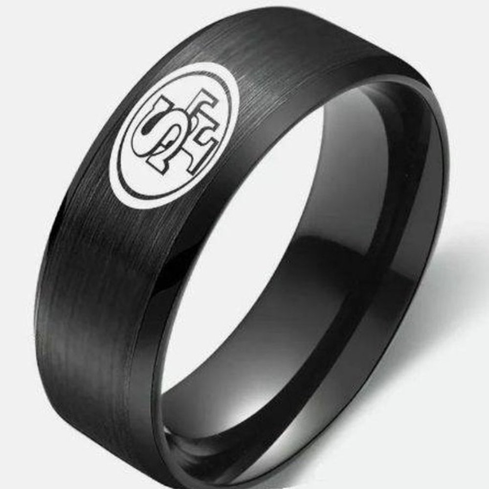 San Francisco 49ers Stainless Steel Band Ring